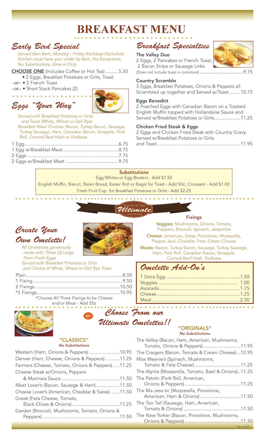 Breakfast Menu
