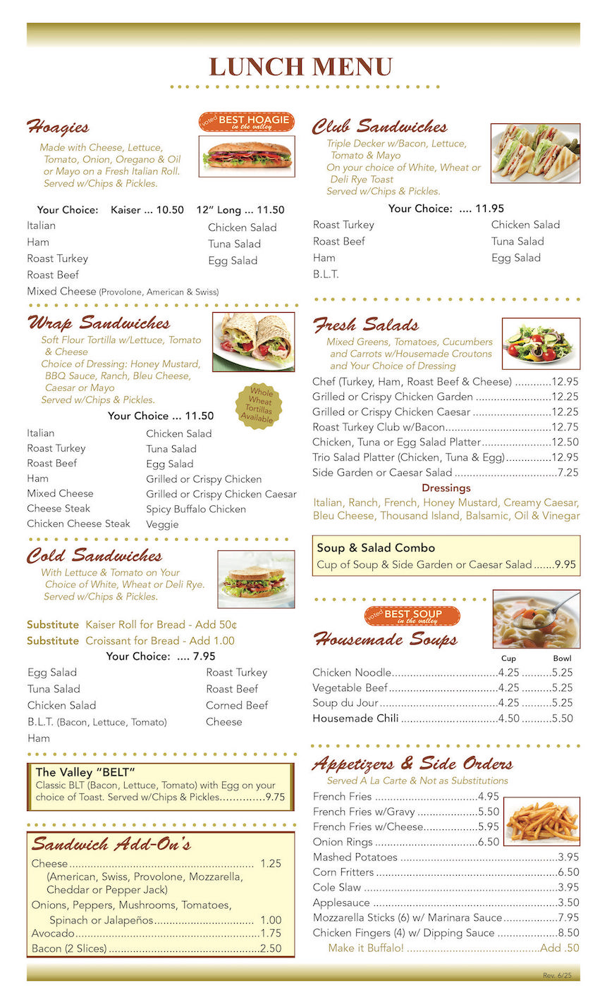 Lunch Menu