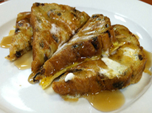 Shortstack of raisin french toast